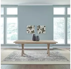 Brentwood Sandstone 102" Extendable Rectangular Dining Room Set