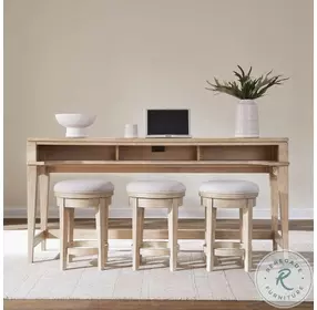 Brentwood Sandstone Upholstered Swivel Console Stool