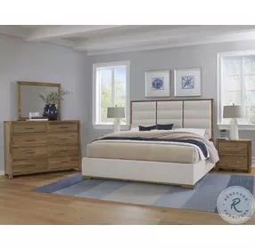 Ben And Erin Napier Natural And Oatmeal Upholstered King Low Profile Bed