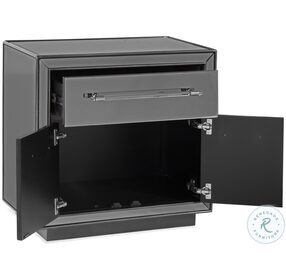 Trevor Metallic Graphite Chairside Chest
