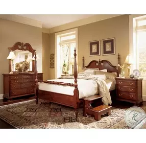 Cherry Grove Classic Antique Cherry California King Low Poster Bed