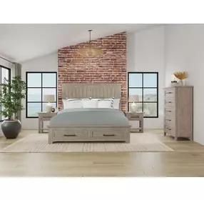 Bennett Frosted Gray 1 Drawer Nightstand with USB Charging