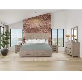 Bennett Frosted Gray Rectangular Dresser Mirror