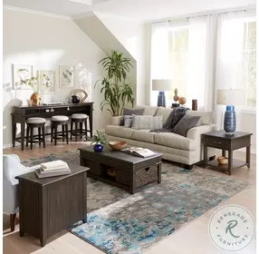 Brookhaven Peppercorn Drawer End Table