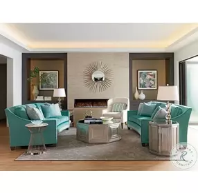 Ariana Silver Leaf Rochelle Octagonal Cocktail Table