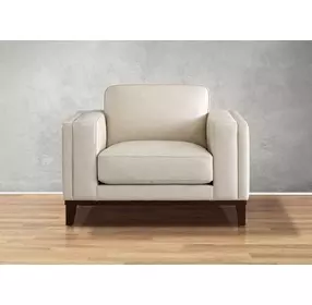 Axton Natural Leather Upholstered Accent Chair