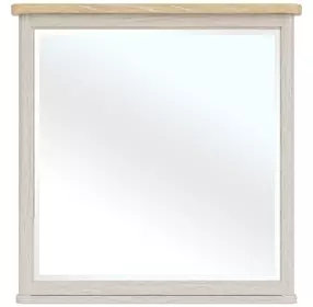Glenndale Aged White Rectangular Dresser Mirror