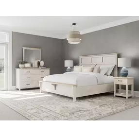 Glenndale Aged White Rectangular Dresser Mirror