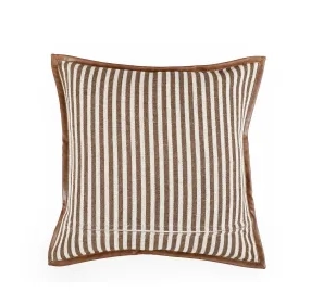 Kora Brown and White Throw Pillow Cover