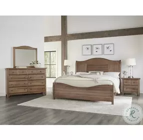 Cool Farmhouse Natural Queen Sleigh Bed