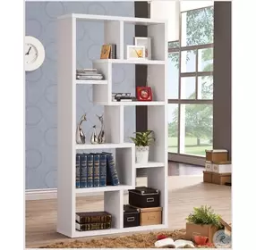 800136 White Bookcase