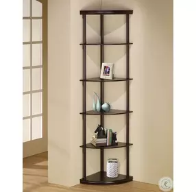 800279 Cappuccino Corner Bookcase