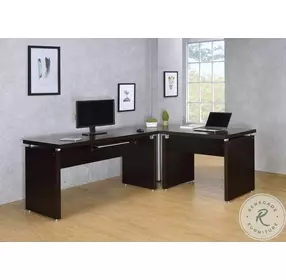 Skylar Cappuccino L Shape Desk