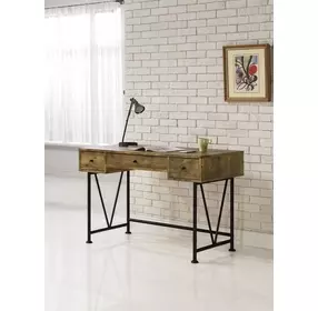 Analiese Antique Nutmeg and Black Writing Desk
