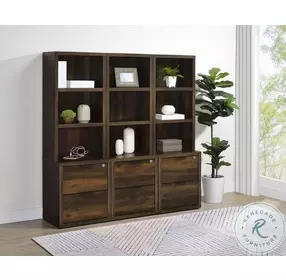 Westpark Dark Pine Bookcase with USB and Lockable Drawer