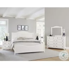 Cool Farmhouse Soft White Queen Sleigh Bed