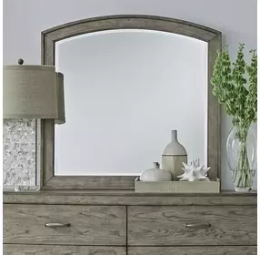 Avalon Burnished Beige Arched Dresser Mirror