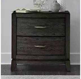 Avalon Coffee Bean 2 Drawer Nightstand with USB Charging