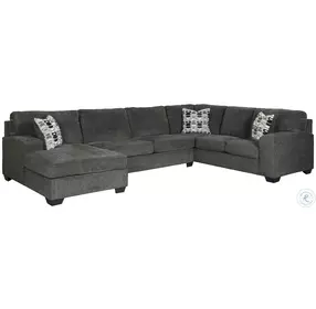 Ballinasloe Smoke 3 Piece Sectional with LAF Chaise