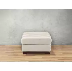 Montell Natural Leather Upholstered Rectangular Ottoman