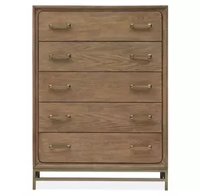 Lindon Belgian Wheat and Coffee Bean 5 Drawer Chest