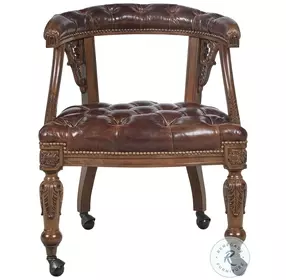 Gentry Briarwood Leather Game Chair