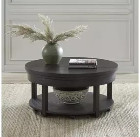 Westbury Peppercorn Round Lift Top Cocktail Table
