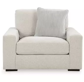 Evanley Linen Upholstered Chair and A Half with Pillow