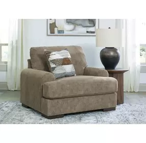 Nolenburg Pecan Upholstered Chair and A Half with Pillow