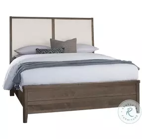 Woodbridge Dark Cashmere And White Upholstered Low Profile Bedroom Set