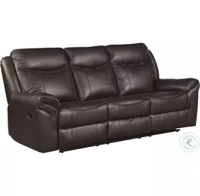 Aram Dark Brown Double Reclining Living Room Set
