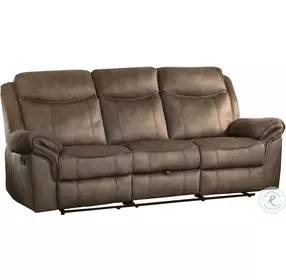 Aram Brown Double Reclining Living Room Set