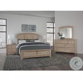 Woodbridge Clear Maple King Arch Storage Platform Bed