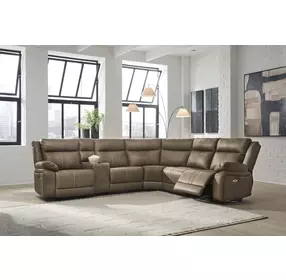 Ultra Max Biscotti 6 Piece Modular Power Reclining Sectional with USB Charging
