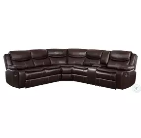 Bastrop Dark Brown Reclining LAF Sectional