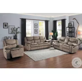 Bastrop Brown Double Reclining Sofa