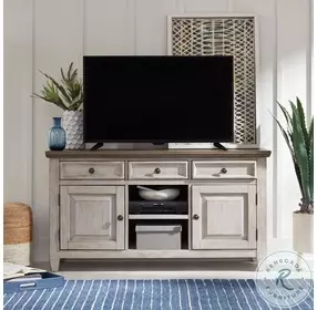 Heartland Antique White 56" Tile TV Console