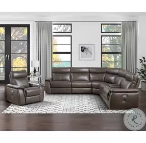 Maroni Dark Brown Power Recliner With Power Headrest