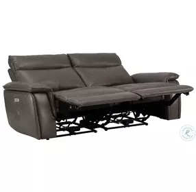 Maroni Dark Brown Power Double Reclining Loveseat with Power Headrests