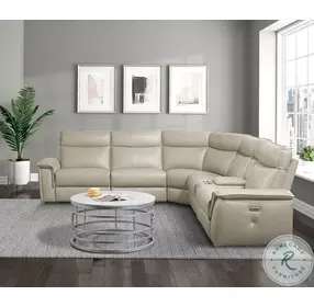 Maroni Taupe 6 Piece Power Reclining Sectional