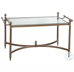 Asher Antiqued Brass Cocktail Table