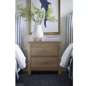 Tide And Timber Clear Oak 2 Drawer Nightstand