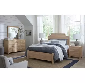 Tide And Timber Clear Oak King Pencil Poster Storage Bed