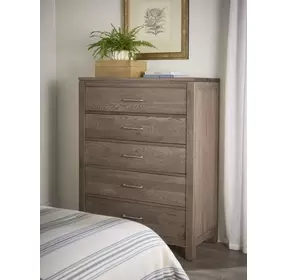 Tide And Timber Gray Oak 5 Drawer Chest