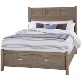Tide And Timber Gray Oak Panel Storage Bedroom Set