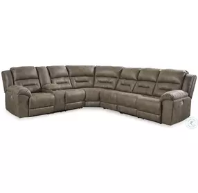 Ravenel Fossil 4 Piece Power Reclining Console LAF Sectional
