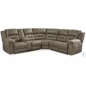Ravenel Fossil 3 Piece Power Reclining Console LAF Sectional