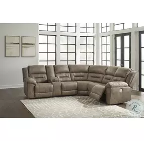 Ravenel Fossil 3 Piece Power Reclining Console LAF Sectional