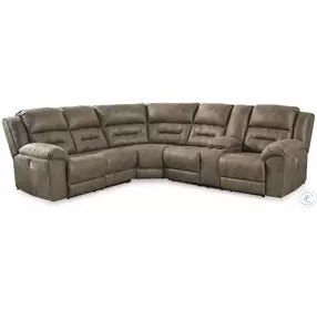Ravenel Fossil 3 Piece Power Reclining Console RAF Sectional
