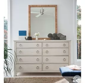 Horizon Point Wrapped Split Rattan Mirror